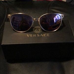 Like new Versace gold and purple sunglasses